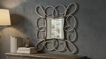 Anne Marie Mirrored Wall Art featuring floral medallions