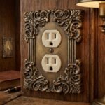 Fleurista Antique Brass Switchplates hand-cast from aluminum