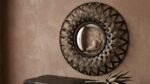 Stark Mirrored Wall Art featuring abstract woven metal design