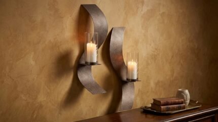 Stark Mirrored Wall Art with convex center mirror