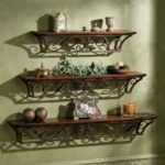 Dagian Wall Shelves with burnished copper finish