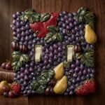 Tuscan Fruit Decorative Switchplates with strawberries and grapes