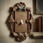 Florentine Aged Gold Switchplates handcrafted from resin