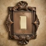 Florentine Aged Gold Switchplates with aged gold finish